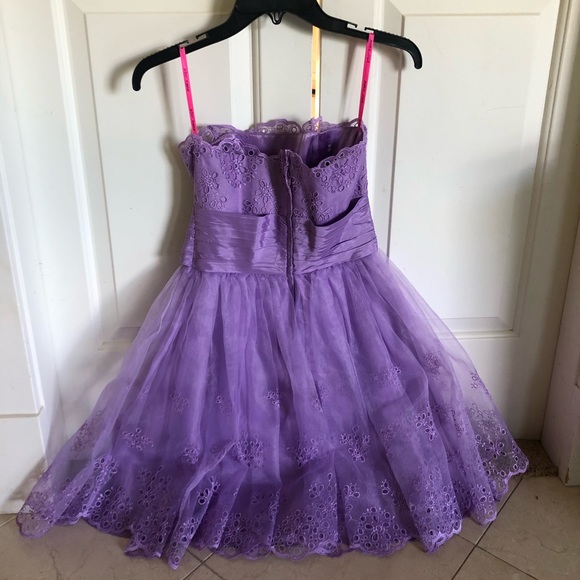 Lilac eyelet Betsey Johnson dress - Picture 5 of 7